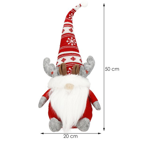 Skrzat 50 cm ozdoba świąteczna 2 szt. renifer krasnal świąteczny, gnom