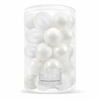 Bombki choinkowe 30 szt. biały 8cm zestaw choinkowy