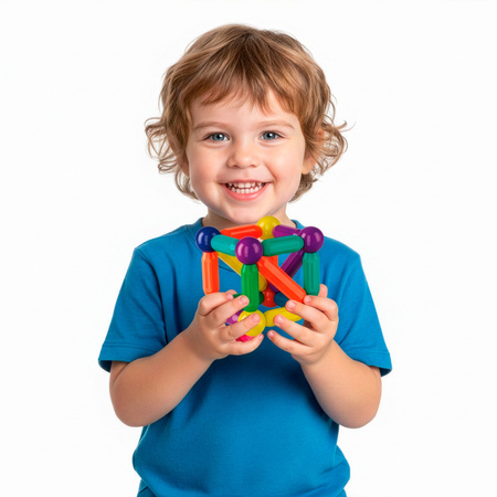 Klocki magnetyczne konstrukcyjne 3D duży zestaw 100 szt. patyczki i kulki