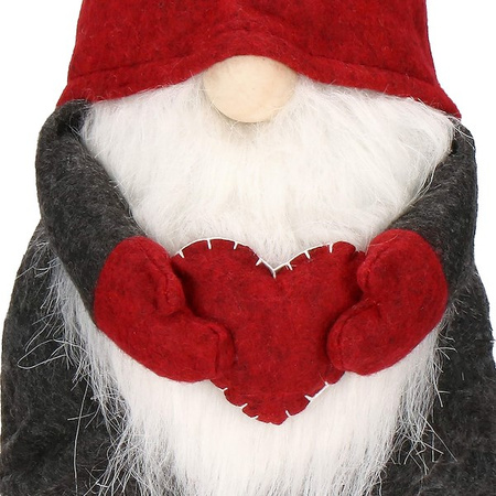 Skrzat 50-70 cm ozdoba świąteczna, krasnal świąteczny, gnom grafitowy na teleskopowych nóżkach