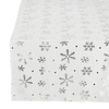 Bieżnik na stół świąteczny 220x140cm obrus świąteczny w śnieżynki biały