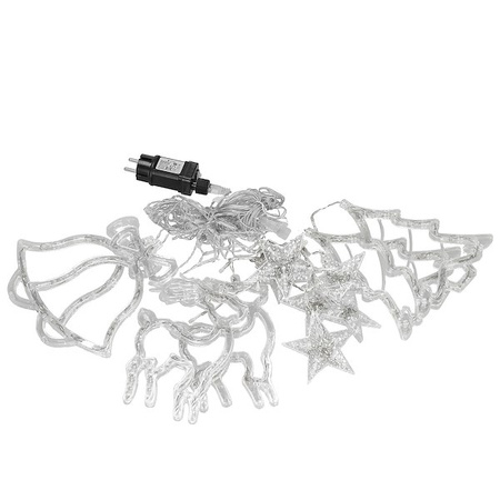 Kurtyna świetlna 126 Led gwiazdki lampki z programatorem sople biały ciepły