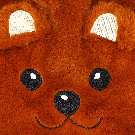 Ogrzewacz, termofor z osłoną duży do rąk z futrzanym pokrowcem wzór niedźwiedź 1L