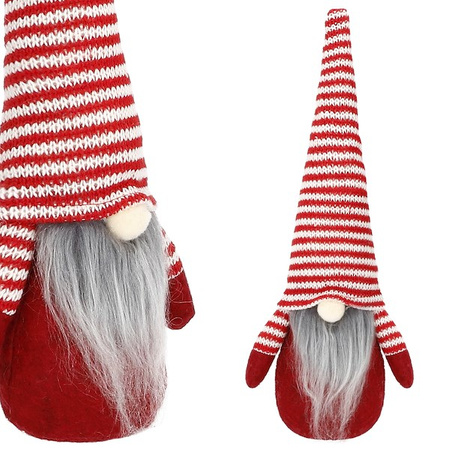 Para krasnali 30cm ozdoba świąteczna, skrzat świąteczny, gnom w paski