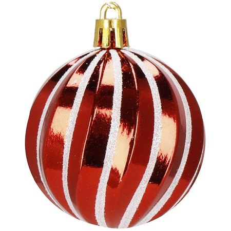 Bombki choinkowe 42 szt. ozdoby świąteczne zestaw złote, czerwone