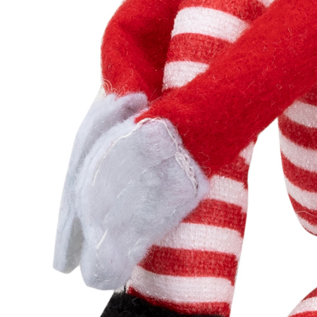 Elf siedzący, dekoracja Boże Narodzenie 40 cm skrzat, krasnal świąteczny