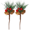 Gałązka świąteczna 20 cm ozdoba, dekoracja świąteczna do stroików 3 SZT.