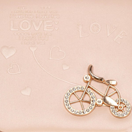 Kufer, szkatułka na biżuterię ekoskóra 10x10x5 cm różowy organizer z przegródkami