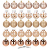 Bombki choinkowe przeźroczyste 30 szt. rose gold 6cm zestaw choinkowy