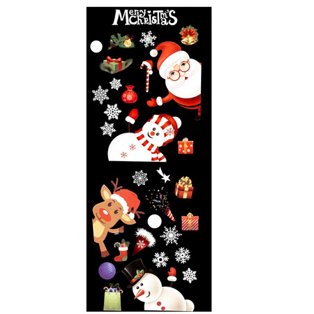 Naklejki świąteczne, dekoracje na okno 30 szt. ozdoby okienne, samoprzylepne, białe, multikolor