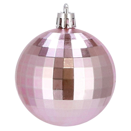 Bombki choinkowe 20 szt. ozdoby świąteczne różowy