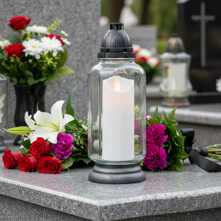 Świeczka na baterie 18,5 cm świeca LED świąteczna z ruchomym płomieniem, do stroików