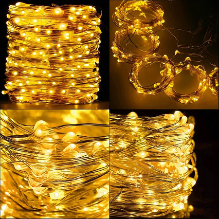 Kurtyna świetlna 300 Led girlanda biały ciepły lampki wewnętrzno-zewnętrzne sople