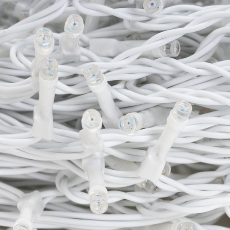 Kurtyna świetlna 300 led girlanda, lampki wewnętrzno-zewnętrzne 14,5 m sople niebieski z zimnym białym flash