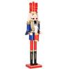 Dziadek do orzechów 51 cm drewniany żołnierzyk niebieski, figurka świąteczna