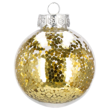 Bombki choinkowe 30 szt. przeźroczyste zestaw choinkowy