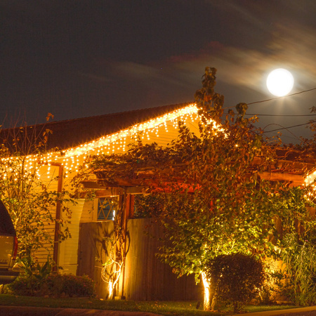 Kurtyna świetlna 500 led girlanda, lampki wewnętrzno-zewnętrzne sople ciepły biały