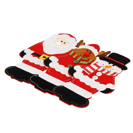 Pokrowce na sztućce 6 szt. świąteczne etui, ozdoba świąteczna