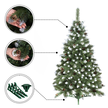 Choinka sztuczna 120 cm sosna diamentowa ośnieżona jak żywa