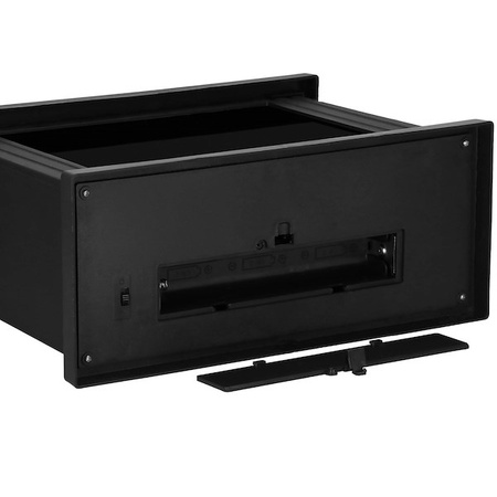 Kominek LED na baterie 27,5x19,5x12 cm dekoracyjna lampa z efektem płomienia, czarne