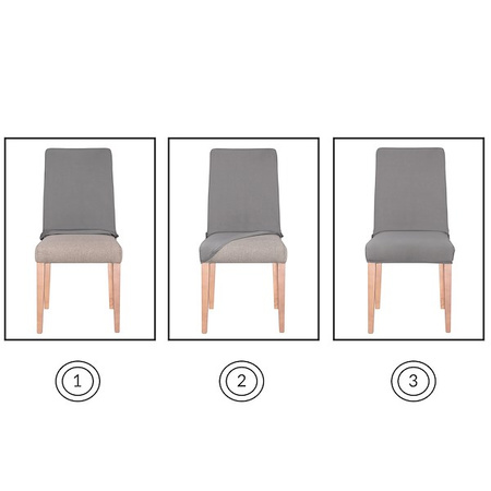 Pokrowiec na krzesło uniwersalny grafitowa krata