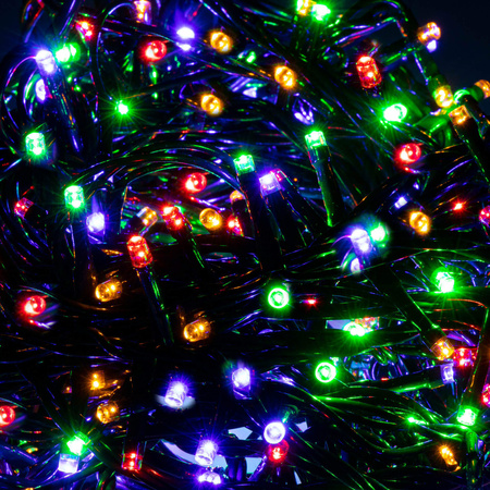 Lampki choinkowe 500 led multikolor 27,5 m 8 funkcji świecenia, oświetlenie świąteczne IP44