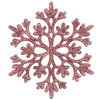 Zawieszka choinkowa 12 szt. śnieżynka 10 cm świąteczna ozdoba różowy brokat