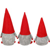 Zestaw skrzatów 3 szt. skrzaty 22-32cm krasnal świąteczny, gnom szary czerwony