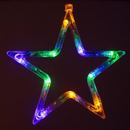 Kurtyna świetlna 138 Led girlanda gwiazdki księżyce lampki sople multikolor