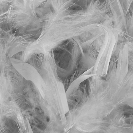 Szal boa z piór szary retro karnawał 190 cm