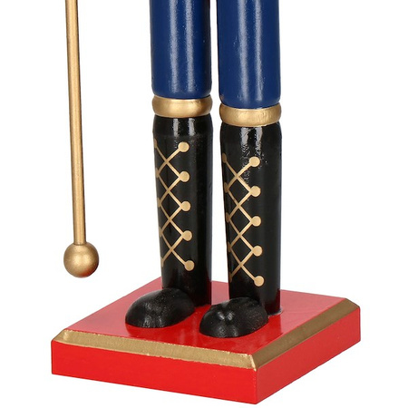 Dziadek do orzechów 50 cm drewniany żołnierzyk z berłem multikolor, figurka świąteczna