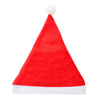 Czapka św. Mikołaja z pomponem 40 cm zestaw 10 szt. czerwona