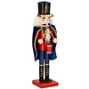 Dziadek do orzechów 38 cm drewniany żołnierzyk z peleryną multikolor, figurka świąteczna