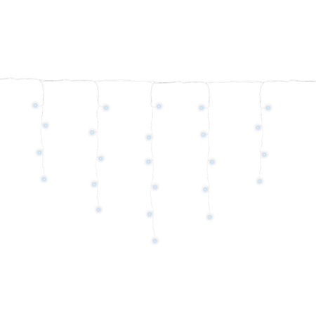 Kurtyna świetlna 200 led girlanda, lampki wewnętrzno-zewnętrzne sople zimny biały