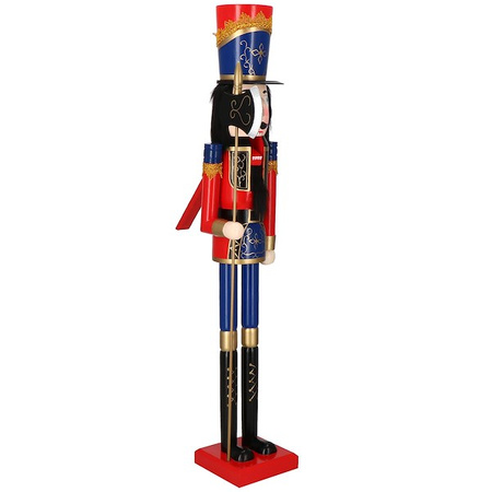 Dziadek do orzechów 120 cm drewniany żołnierzyk z toporem, figurka świąteczna