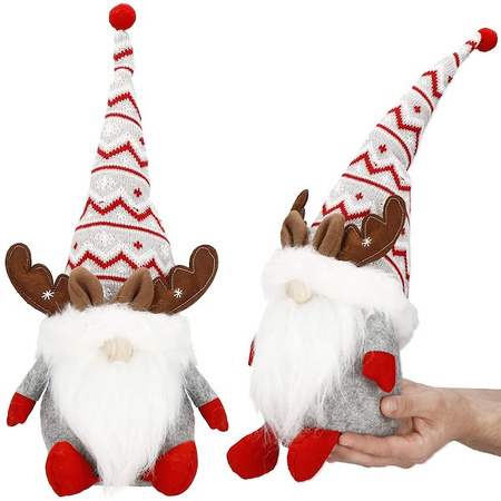 Skrzat 50 cm ozdoba świąteczna, renifer krasnal świąteczny, gnom