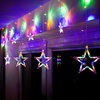 Kurtyna świetlna multikolor 92 Led lampki wewnętrzno-zewnętrzne gwiazdy z programatorem