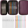 Zestaw do szydełkowania 22 szt. kolorowe szydełka aluminiowe i stalowe z etui