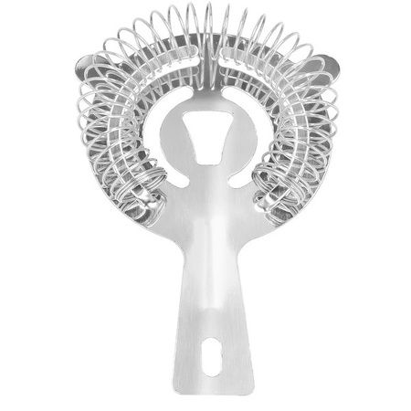 Zestaw barmański 12 elementów z bambusową podstawką do drinków srebrny