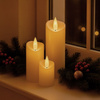 Świeczki elektryczne led 6 szt. 18,5 cm świece na baterie z ruchomym płomieniem, do stroików