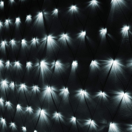 Kurtyna świetlna biały zimny 160 Led lampki wewnętrzno-zewnętrzne siatka z programatorem