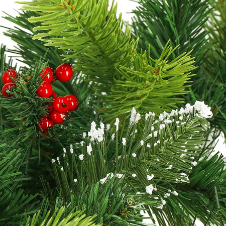 Girlanda świąteczna 100cm z lampkami 50 LED biały ciepły, łańcuch choinkowy, zielony