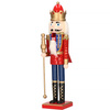 Dziadek do orzechów 50 cm drewniany żołnierzyk z berłem multikolor, figurka świąteczna