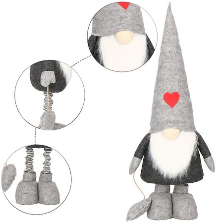 Skrzat 83-130 cm ozdoba świąteczna, krasnal świąteczny, gnom na teleskopowych nóżkach