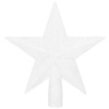 Szpic na choinkę gwiazda 19 cm brokatowy ozdoba świąteczna biała