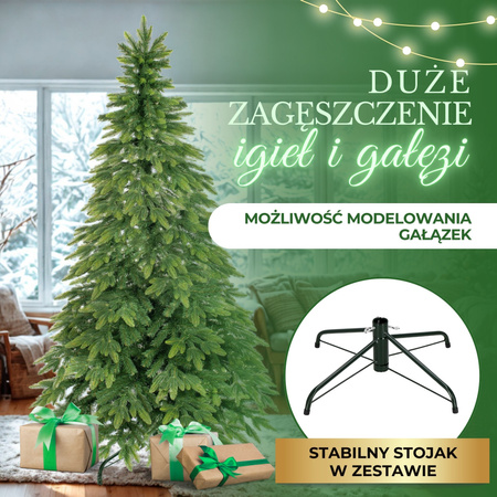 Choinka sztuczna premium 220 cm świerk naturalny