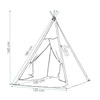 Namiot Tipi dla dzieci wigwam z poduszkami czarny