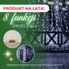 Kurtyna świetlna 300 led girlanda, lampki sople biały zimny