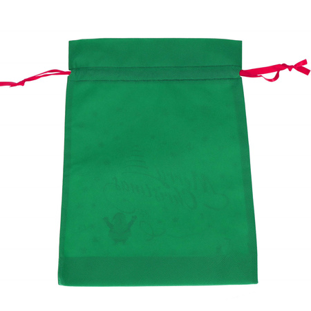 Worek na prezenty pod choinkę torba św. Mikołaja zielona