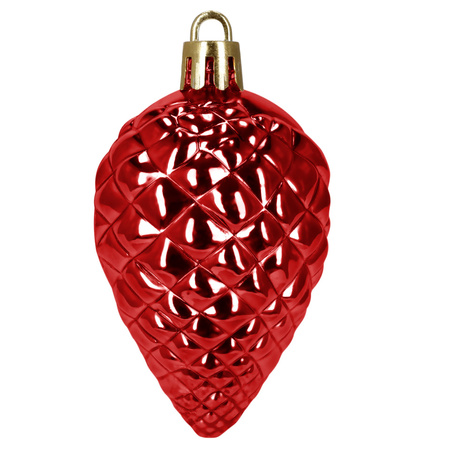 Bombki choinkowe, zestaw 100 szt. dekoracji do stroika nietłukące, czerwone